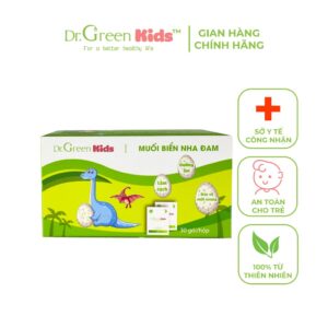 Muối rửa mũi Dr.Green Kids, hộp 30 gói, vệ sinh mũi cho bé, hiệu quả với viêm mũi, sổ mũi, viêm mũi dị ứng